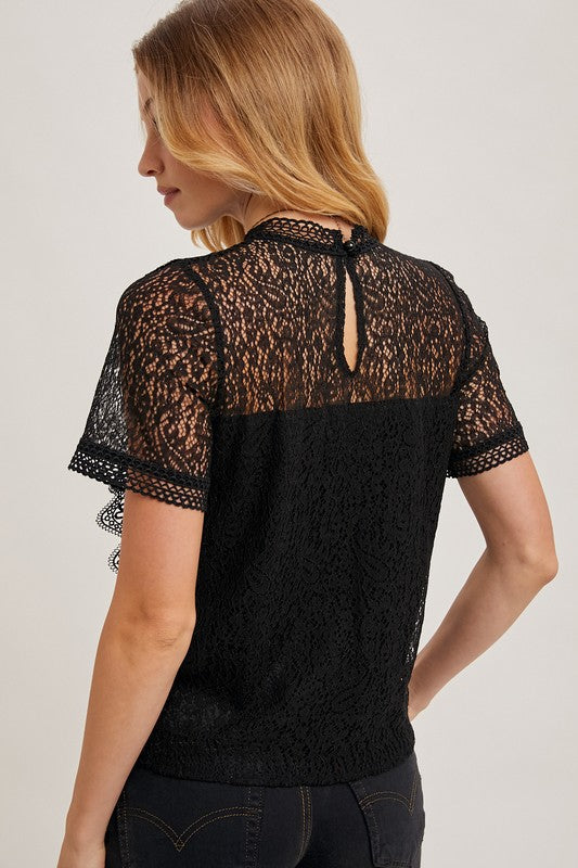 Laney Lace Top- Black