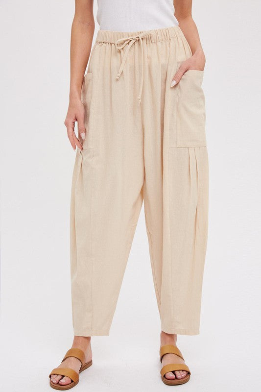 Harlem Linen Pants- Beige