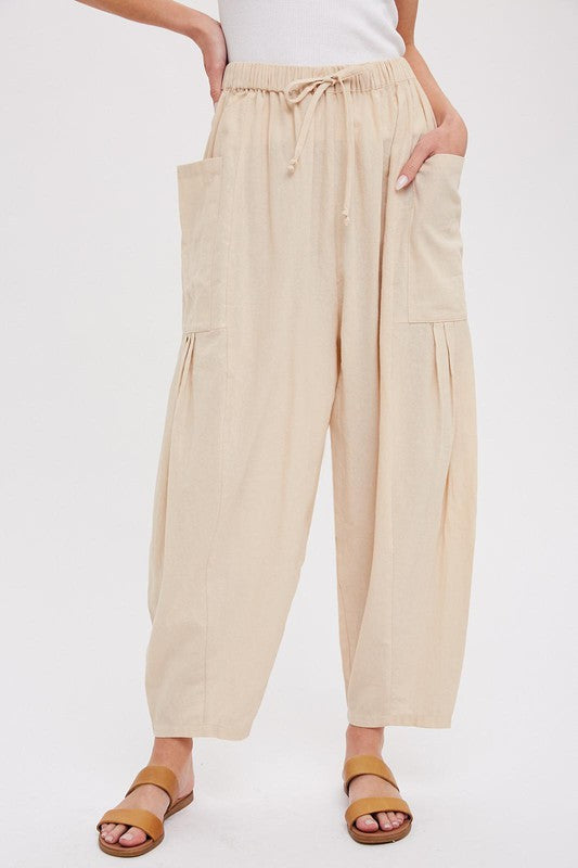 Harlem Linen Pants- Beige