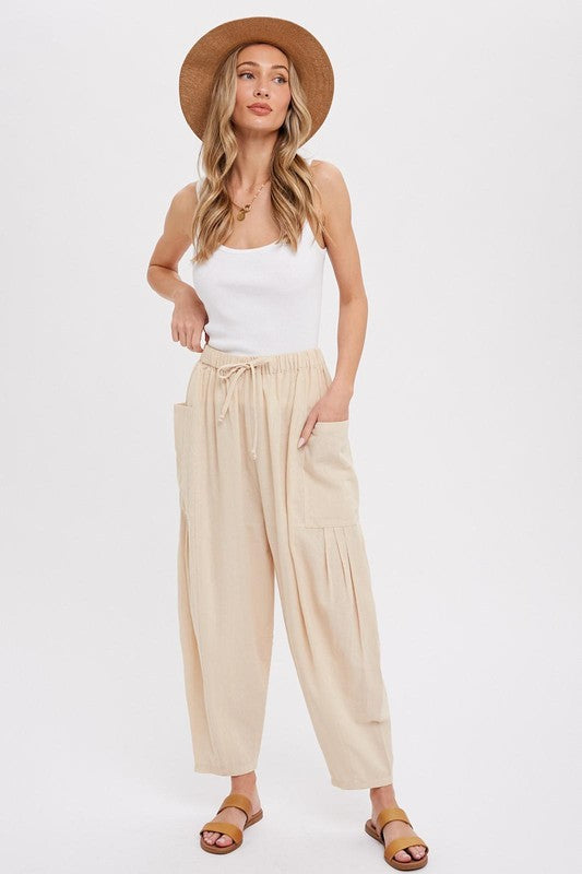 Harlem Linen Pants- Beige