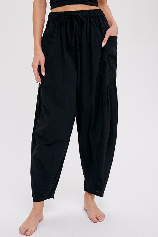 Harlem Linen Pants- Black