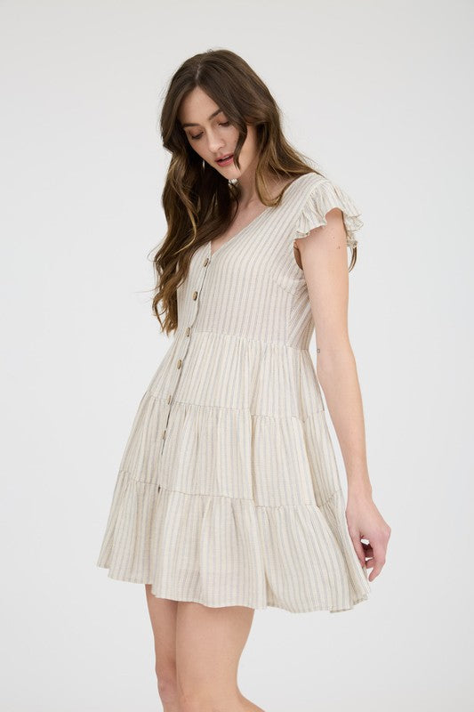 Serena Striped Midi Dress