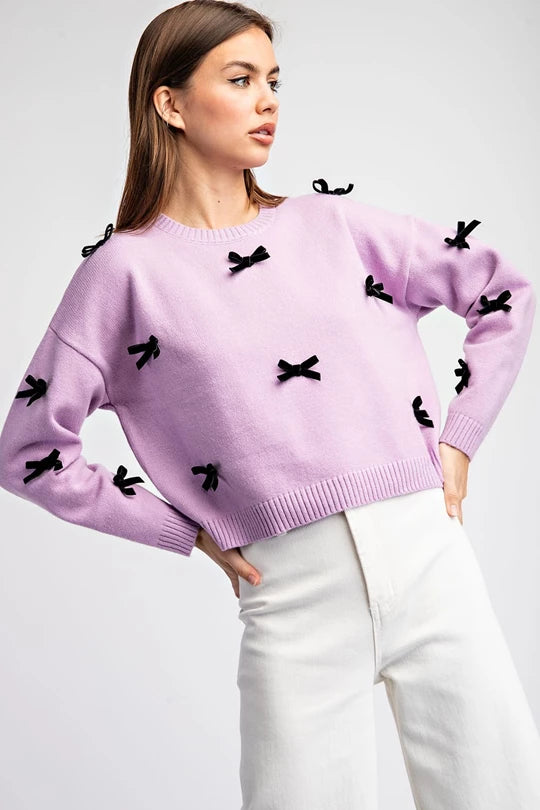 Always On Time Bow Sweater