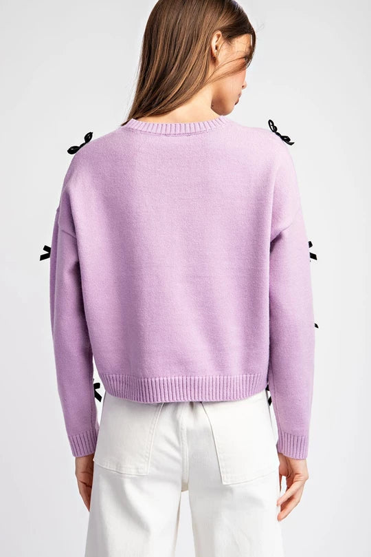 Always On Time Bow Sweater