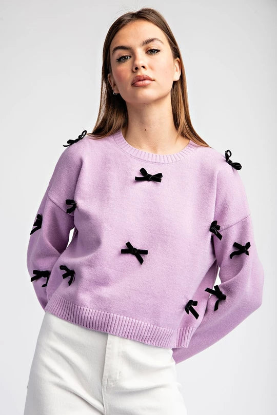 Always On Time Bow Sweater