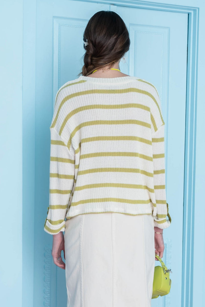 Kelly Kiwi Striped Sweater