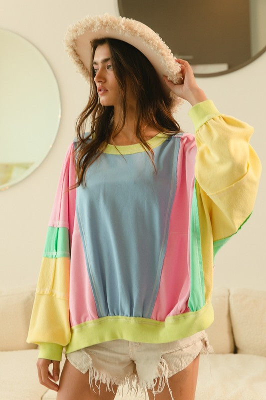 Colorblock Spring Sweatshirt