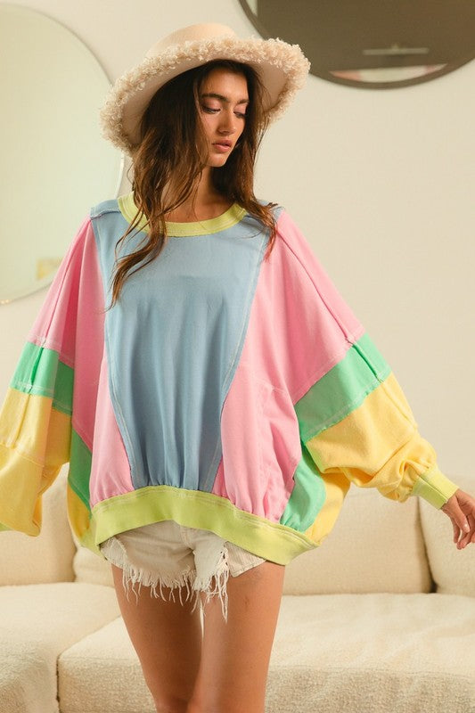 Colorblock Spring Sweatshirt