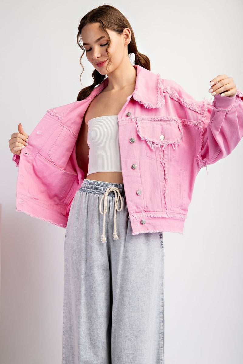 Pink Party Denim Jacket