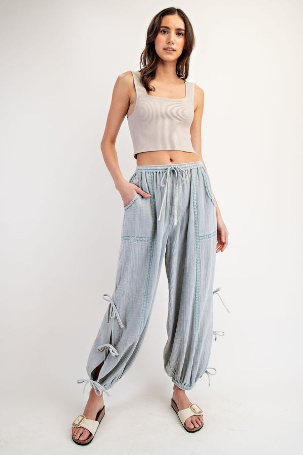 Mindy Mineral Washed Jogger- Topaz Green