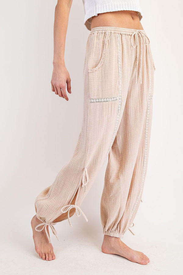Mindy Mineral Washed Jogger- Neutral