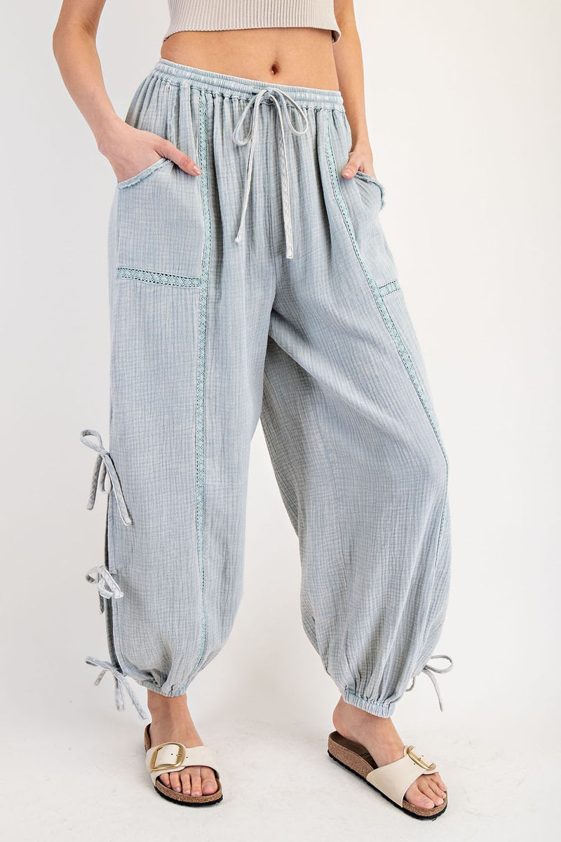Mindy Mineral Washed Jogger- Topaz Green