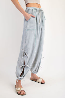 Mindy Mineral Washed Jogger- Topaz Green