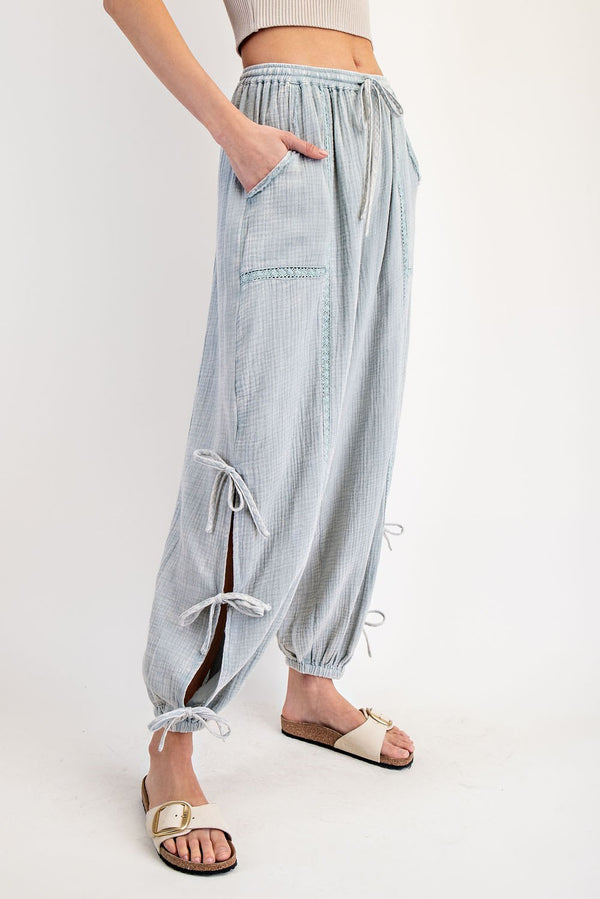 Mindy Mineral Washed Jogger- Topaz Green