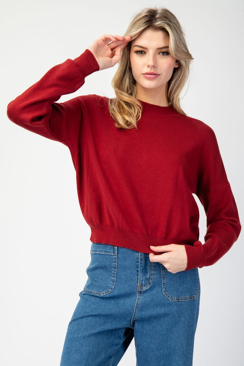 Tiffany Everyday Sweater- Merlot