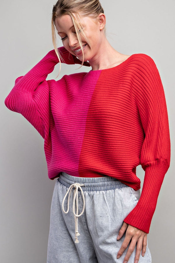 Way To Your Heart Colorblock Sweater