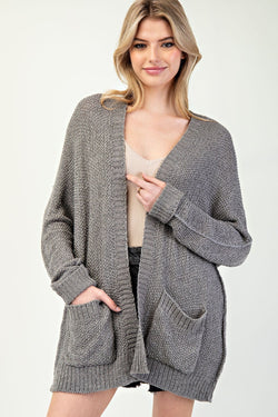 Cozy Days Cardigan- Gray