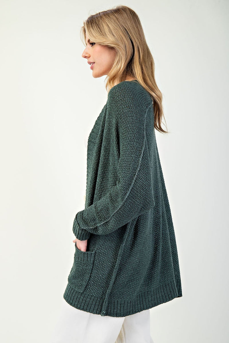 Cozy Days Cardigan- Green