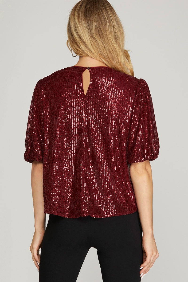 Say It In Sequins Top