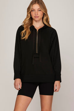 Out Of State Half Zip- Black