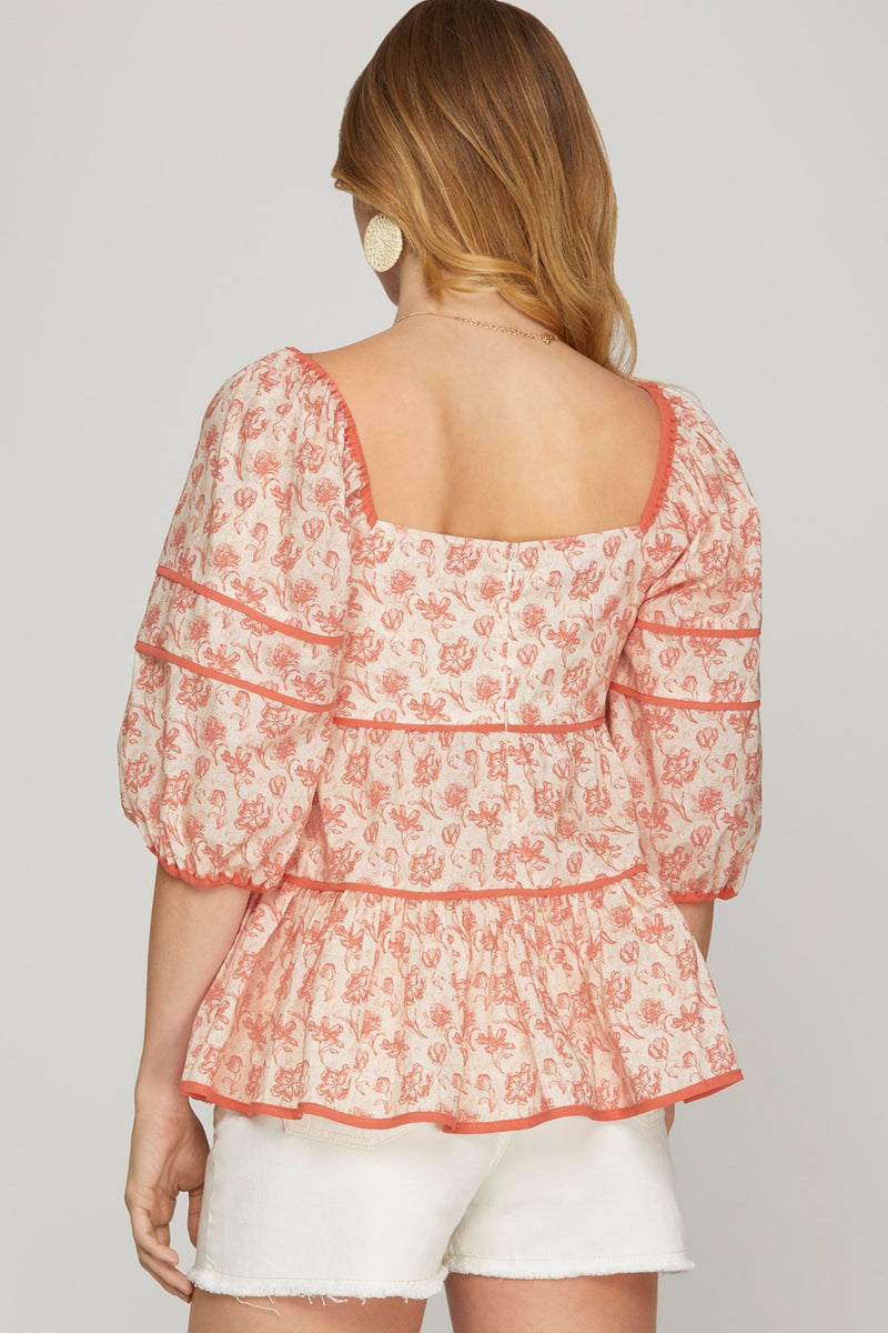 Floral Baydoll Top