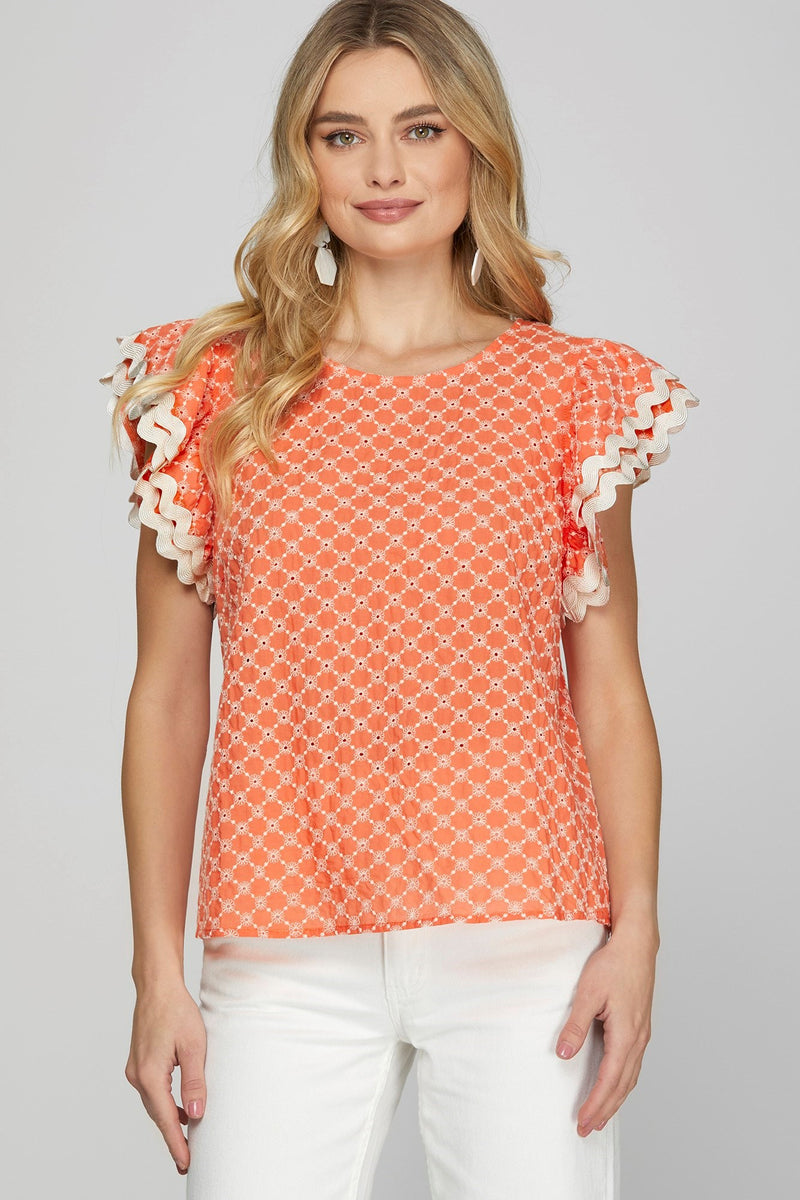 Corrine Coral Top