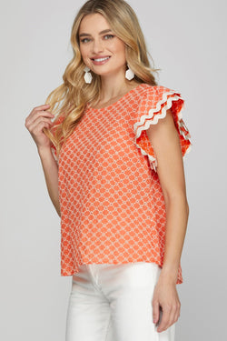 Corrine Coral Top