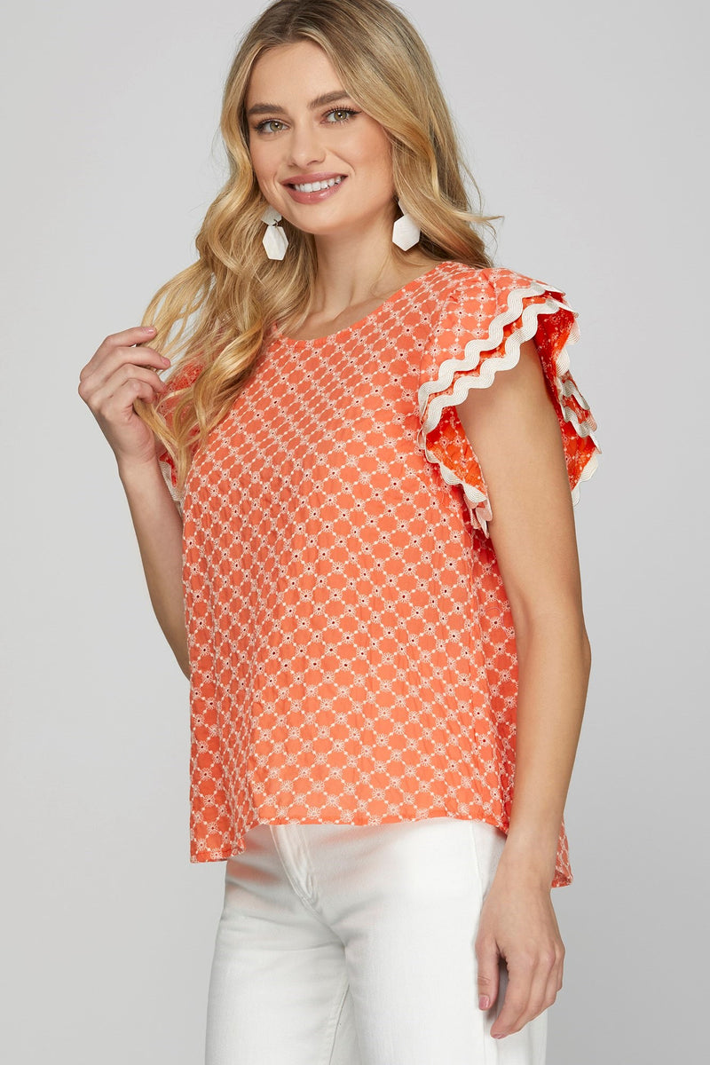 Corrine Coral Top