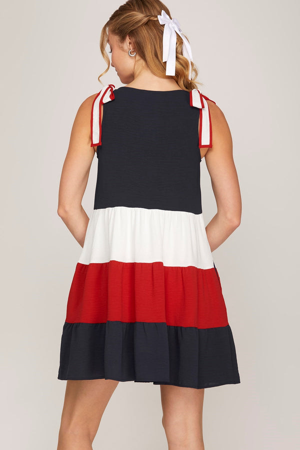 Red, White & Babe Dress