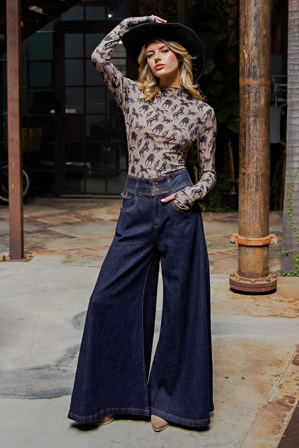 Giddy Up Cowgirl Mesh Top