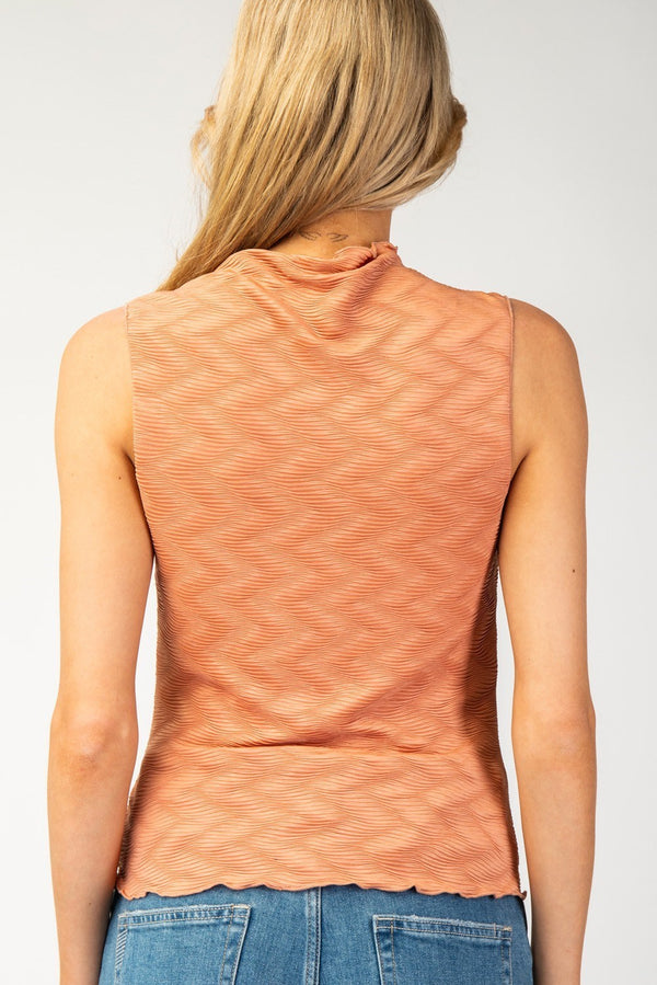 Dallas Pre-Order: Textured Tara Tank: Apricot