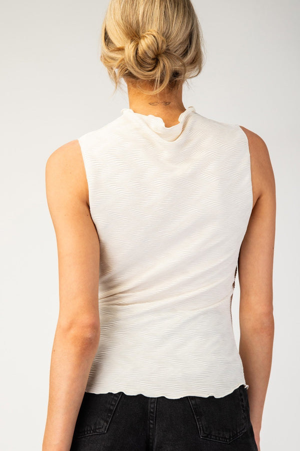 Dallas Pre-Order: Textured Tara Tank: Champagne