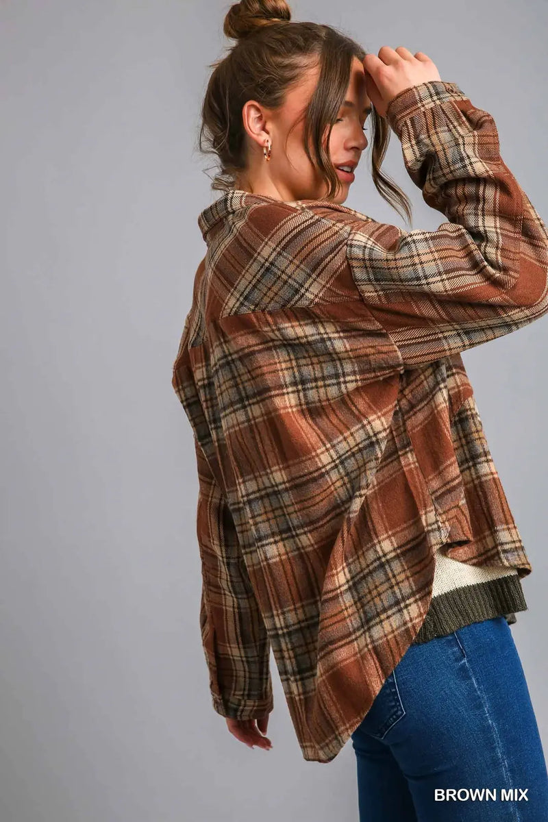 Plaid Button Down Shacket