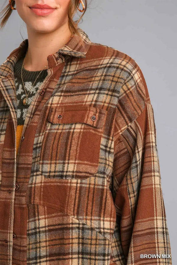 Plaid Button Down Shacket
