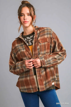 Plaid Button Down Shacket
