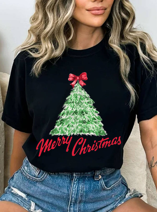 Merry Christmas Tree Graphic