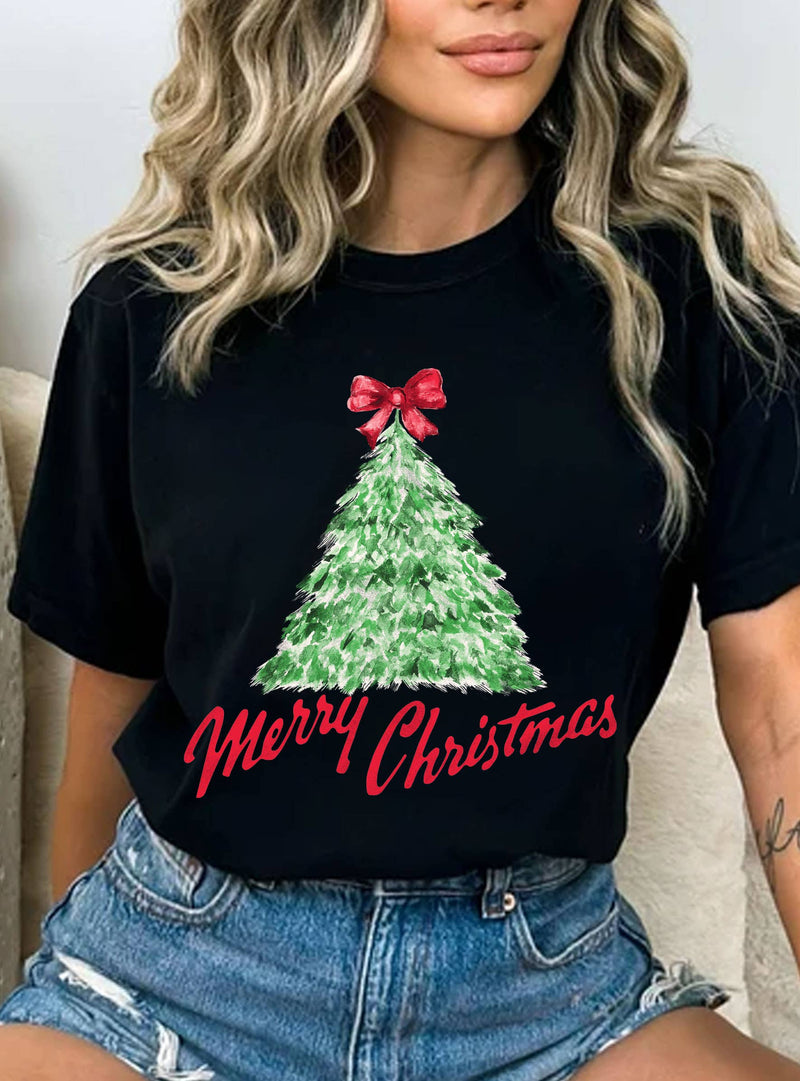 Merry Christmas Tree Graphic