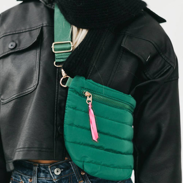 Green Puffer Bum Bag