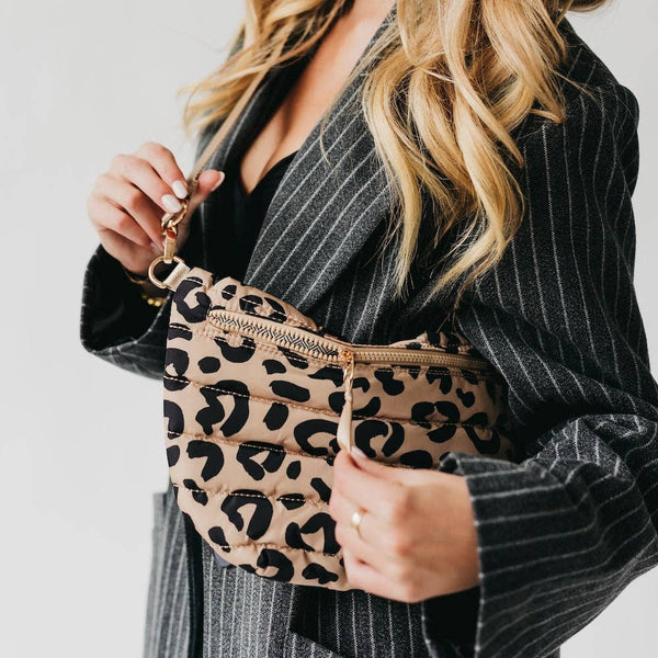 Leopard Puffer Bum Bag