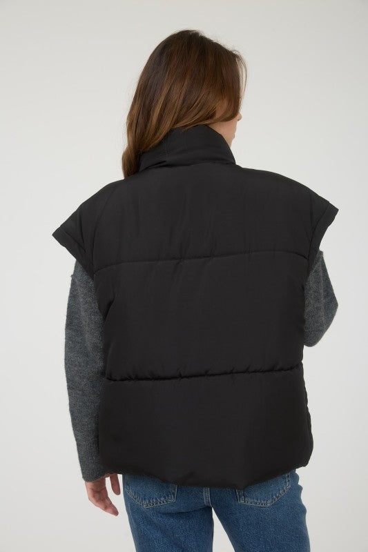 Audrey Puffer Vest-Black