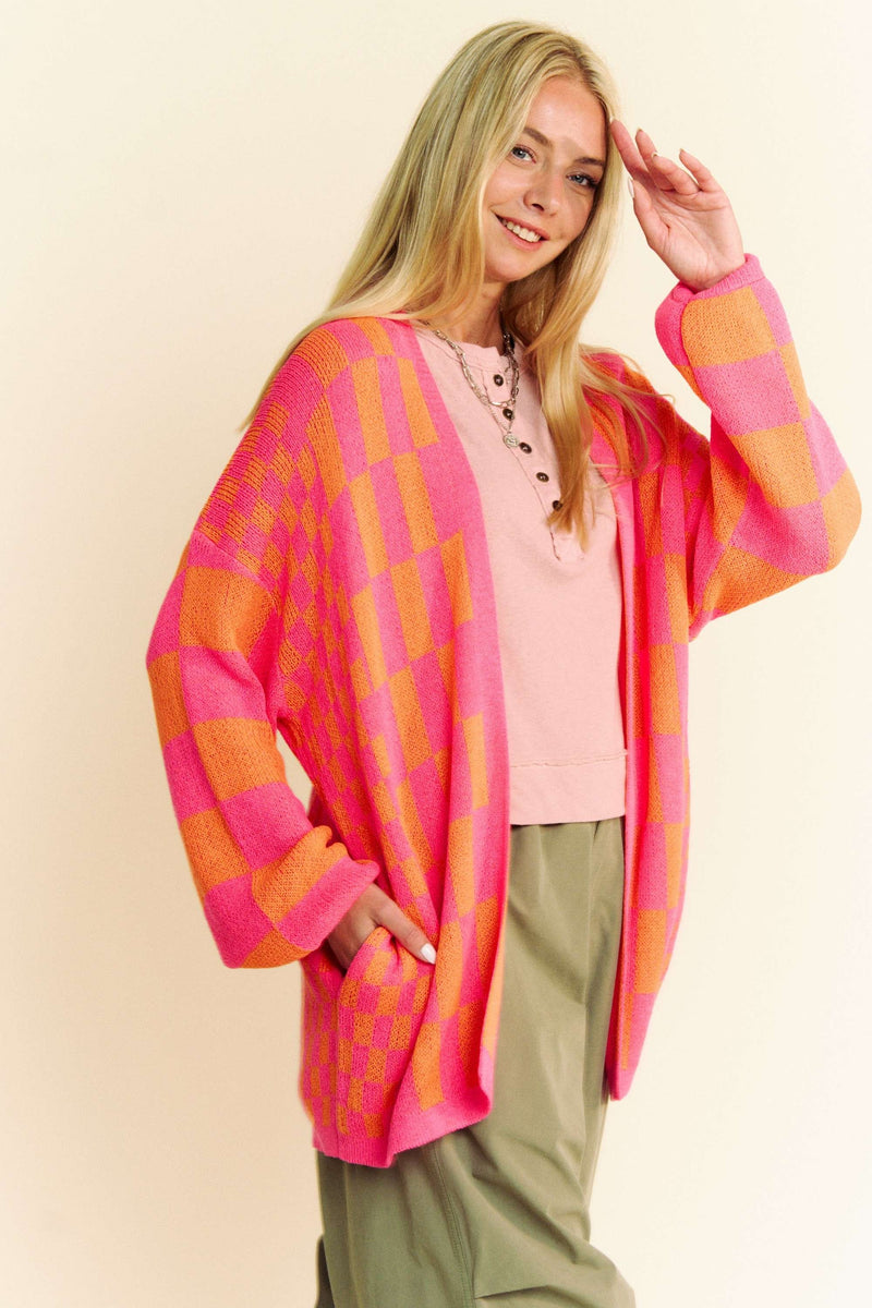 Caroline's Checkerboard Cardigan