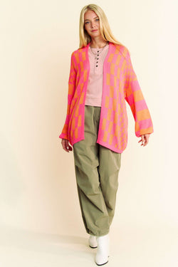 Caroline's Checkerboard Cardigan
