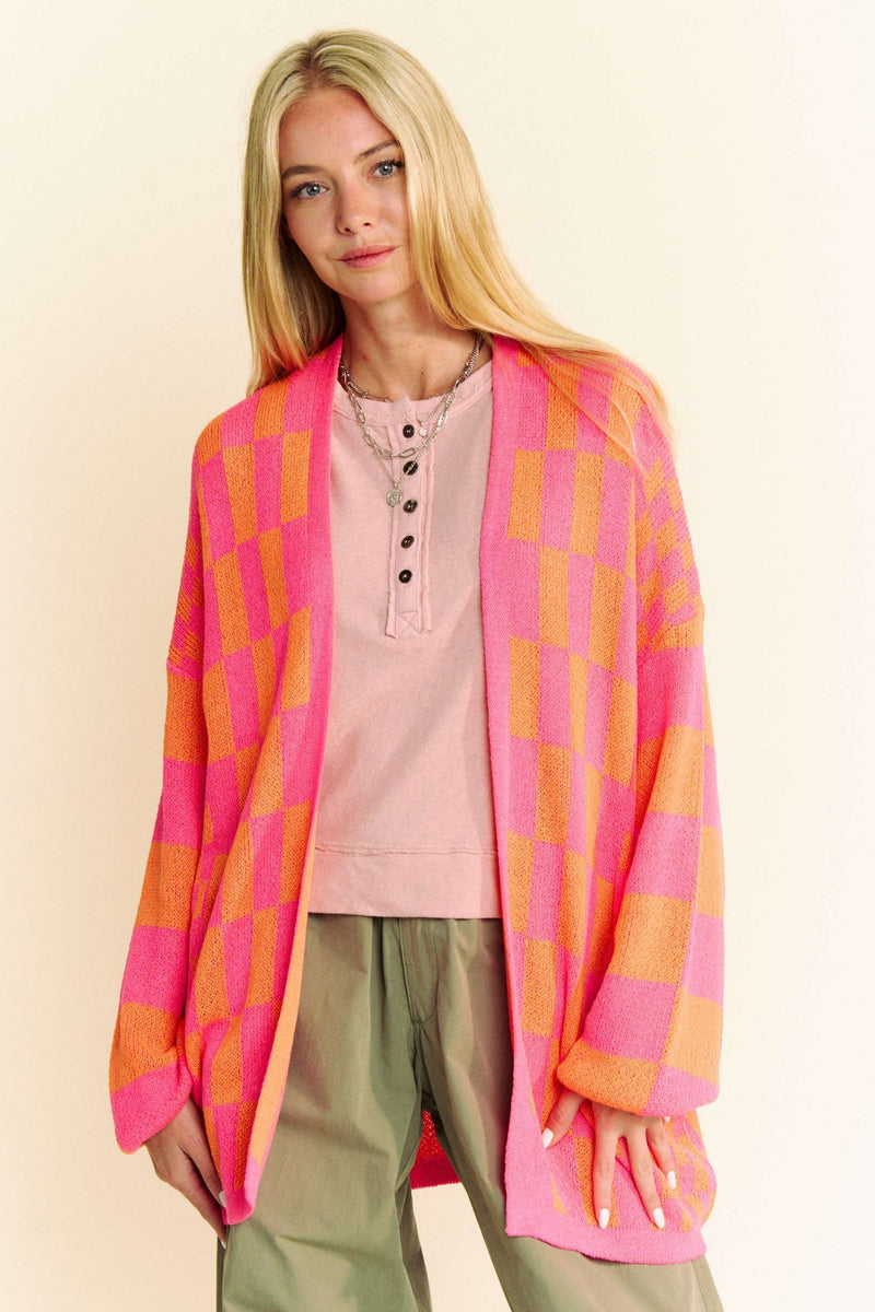 Caroline's Checkerboard Cardigan