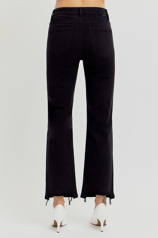 Black High Rise Crop Pants