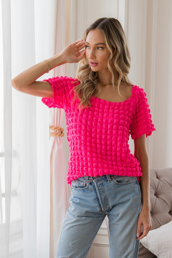 Bright Babe Textured Top