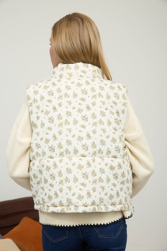 Molly Floral Puffer Vest