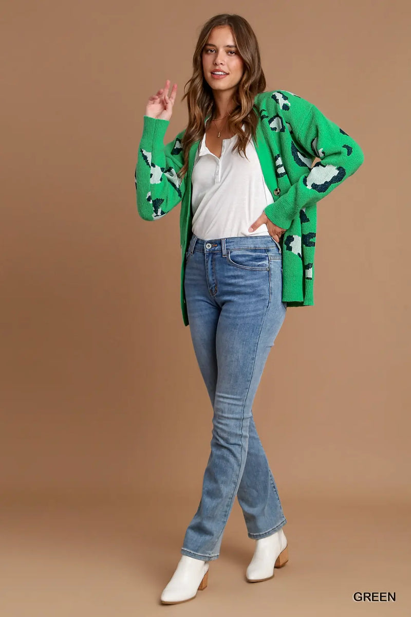 Leah's Cardigan-Green