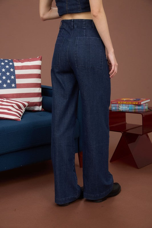 Harper High Waist Wide-Leg Jeans