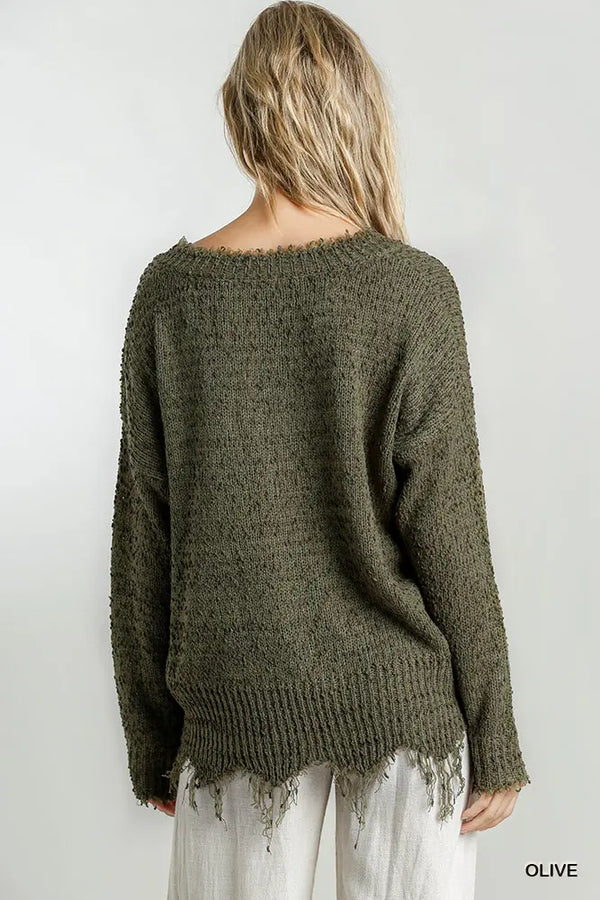 Freya's Sweater-Olive