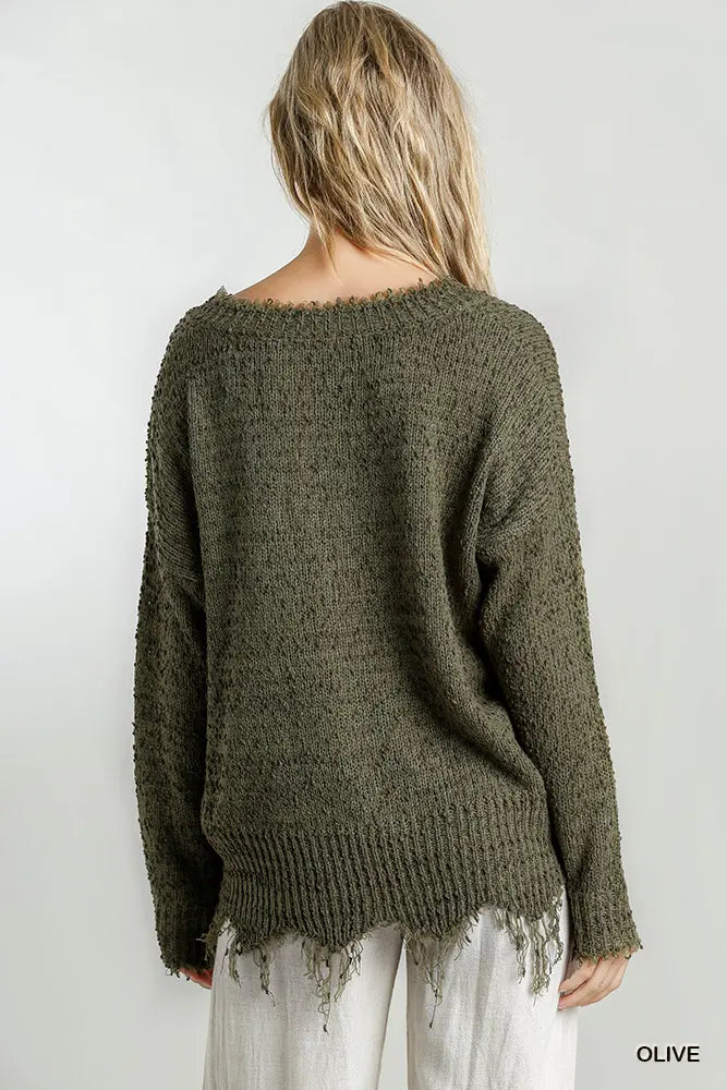 Freya's Sweater-Olive